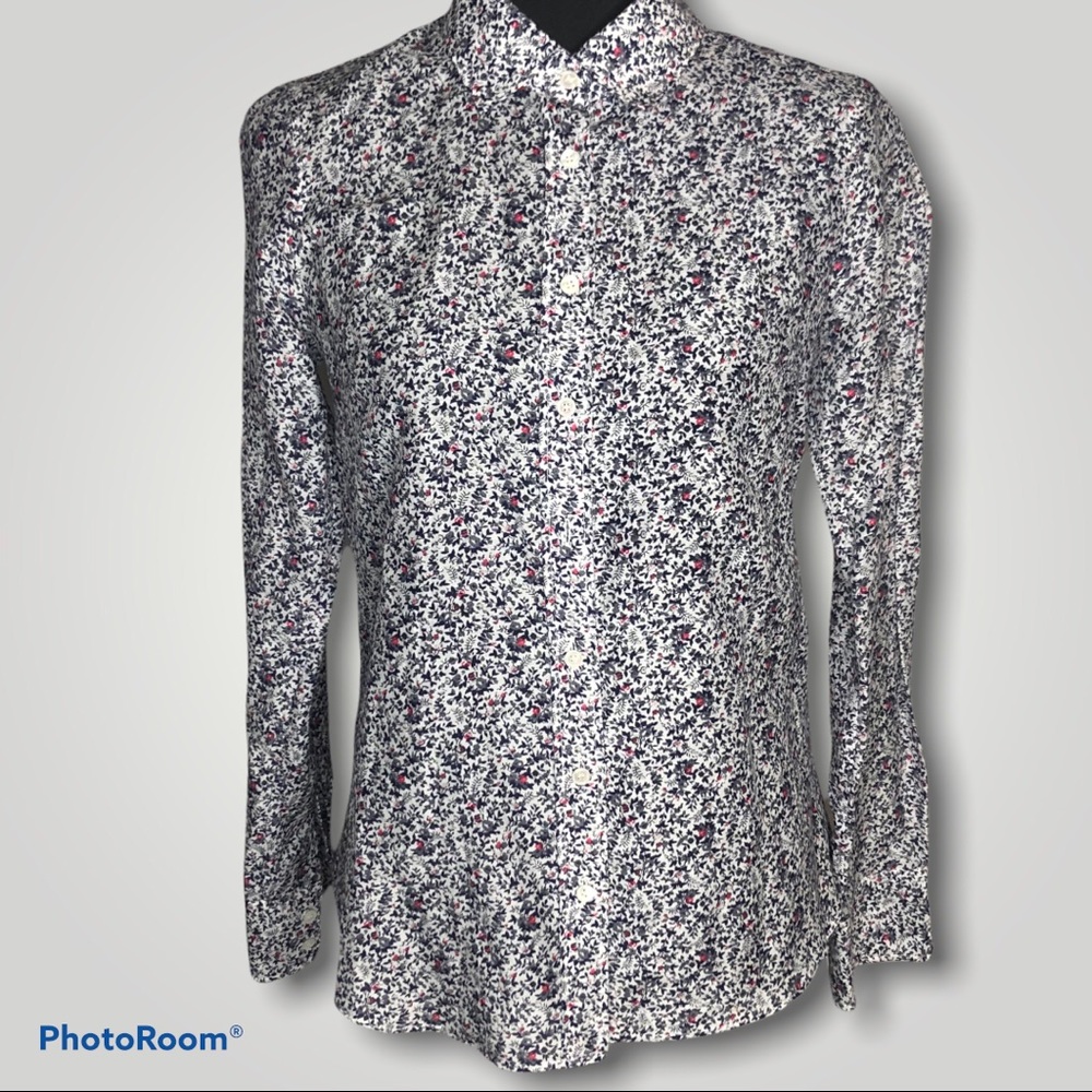 J Crew Perfect Shirt Floral Silk Blend Button Up 2